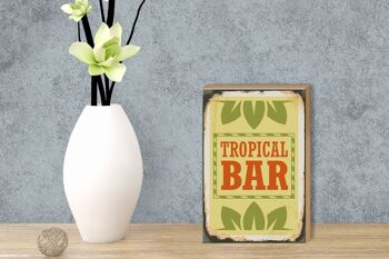 Panneau en bois 12x18 cm Décoration d'été Bar Tropical 3