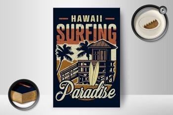 Panneau en bois Hawaï 12x18 cm Décoration Surf Paradise 2
