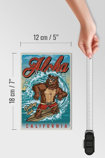 Panneau en bois surf 12x18cm Aloha California décoration sports d'été 4