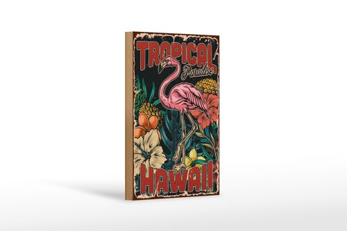 Holzschild Retro 12x18 cm Hawaii Tropical Paradise