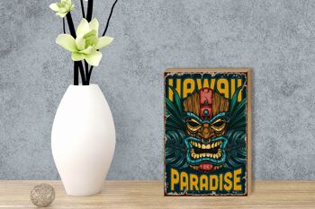 Panneau en bois rétro 12x18 cm décoration Hawaii Paradise 3