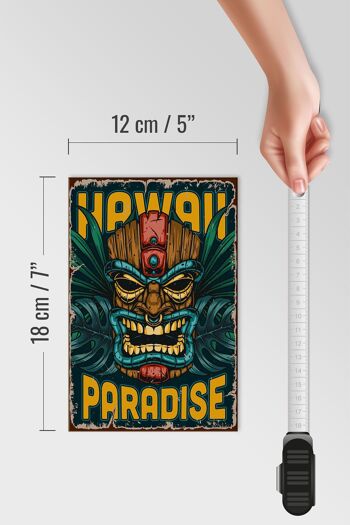 Panneau en bois rétro 12x18 cm décoration Hawaii Paradise 4