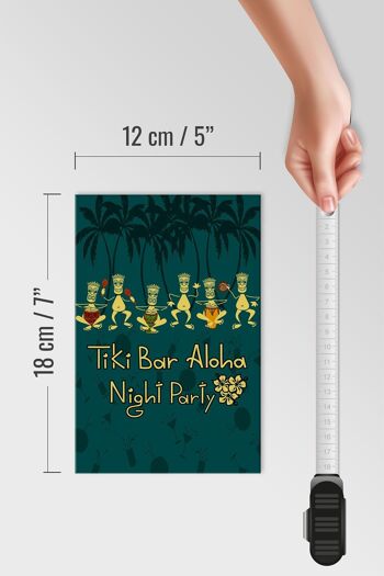 Panneau en bois 12x18 cm Tiki Bar Aloha Night Party Décoration 4