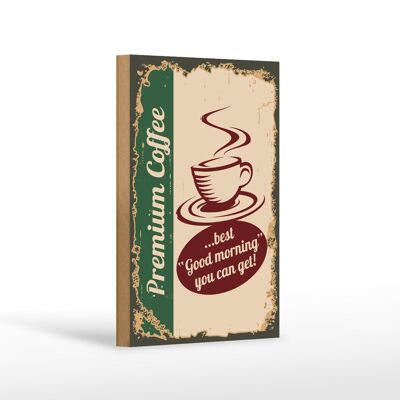 Wooden sign retro 12x18 cm coffee premium coffee decoration