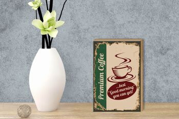 Panneau en bois rétro 12x18 cm café décoration café premium 3