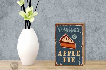 Gâteau plaque en bois 12x18cm Tarte aux pommes maison 3