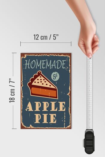 Gâteau plaque en bois 12x18cm Tarte aux pommes maison 4