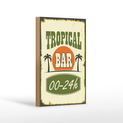 Cartel de madera 12x18 cm Tiki Bar 00 - Decoración 24 h