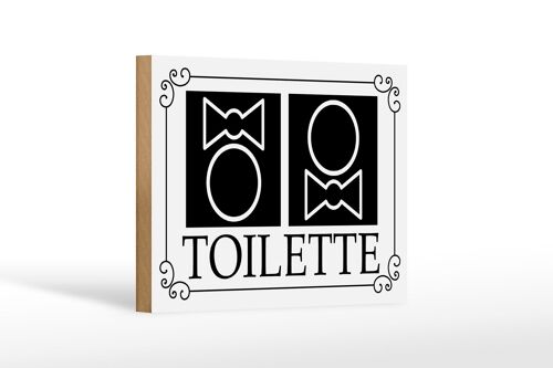 Holzschild Toilette 18x12 cm WC Piktogramm Dekoration