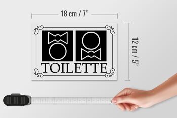 Panneau en bois toilette 18x12 cm décoration pictogramme toilette 4