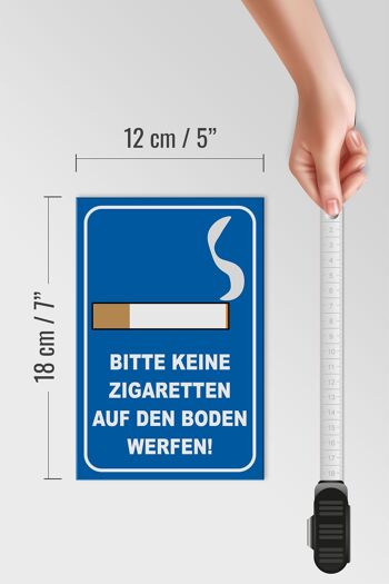 Panneau en bois note 12x18 cm décoration s'il vous plaît pas de cigarettes 4