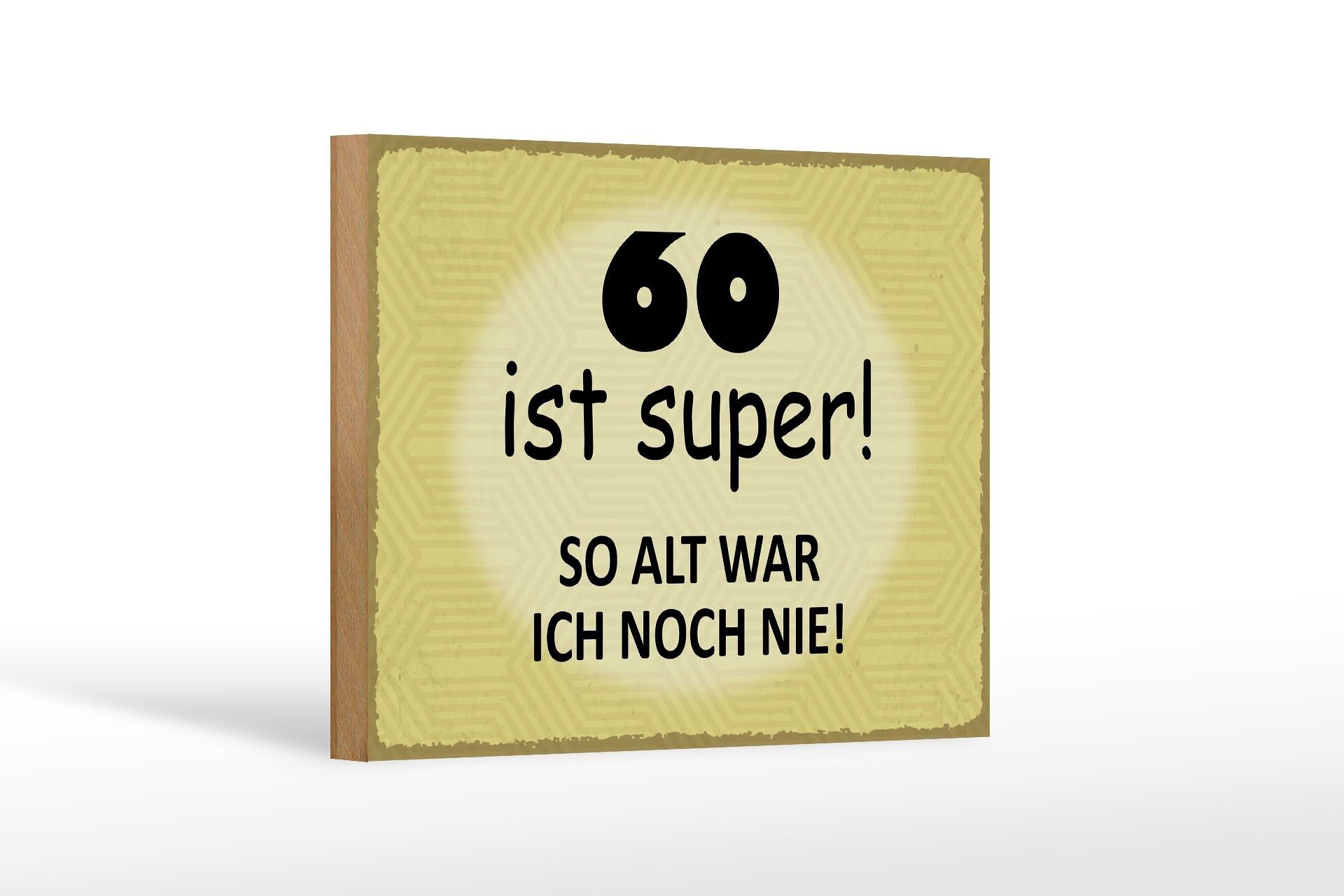 Panneau en bois disant 18x12 cm décoration d'anniversaire 60 ans