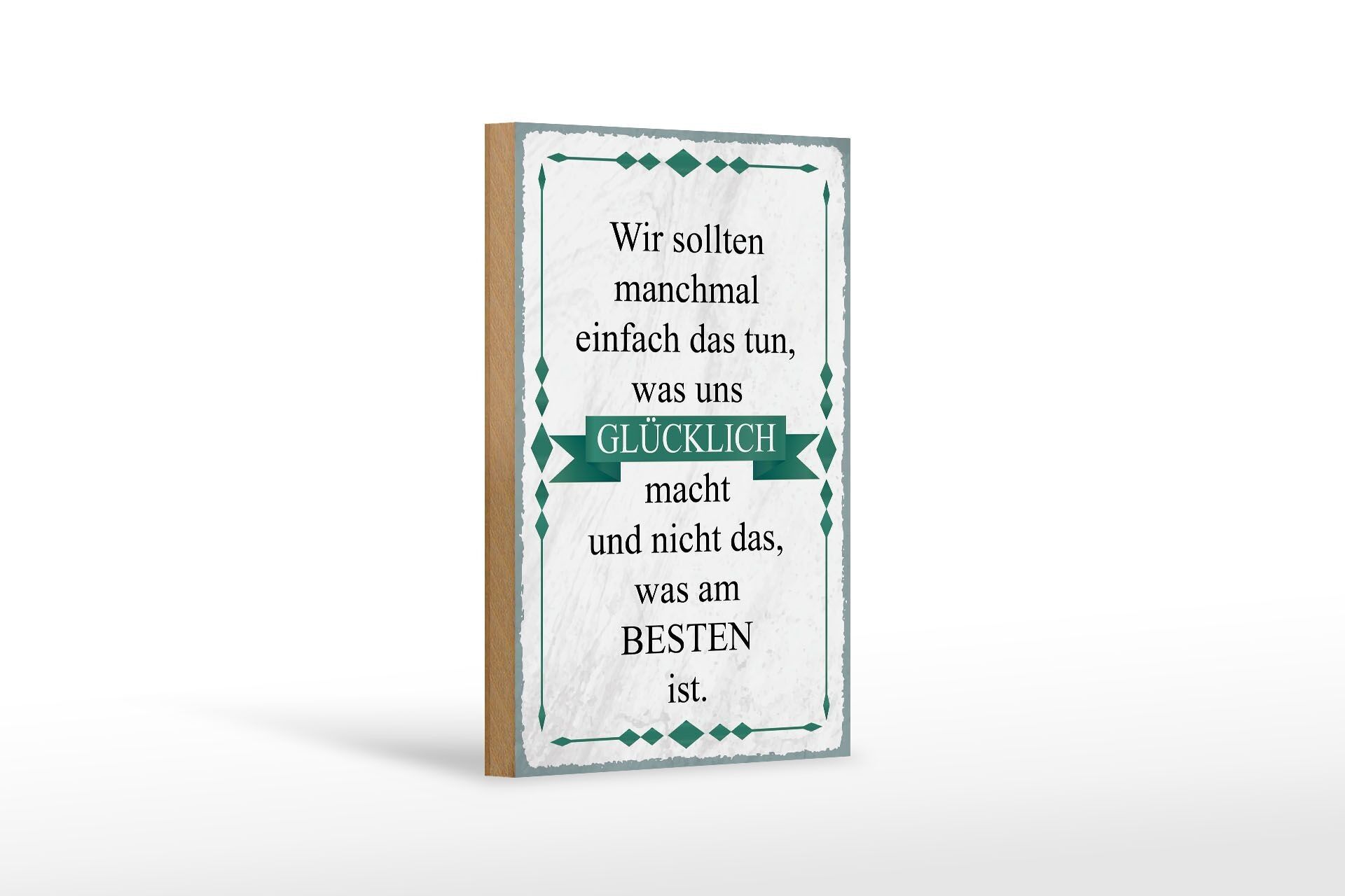 Panneau en bois disant 12x18 cm "Nous devrions faire quelque chose de joyeux" décoration