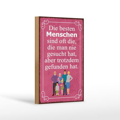 Cartello in legno 12x18 cm con scritta "Le persone migliori sono spesso quelle giuste".