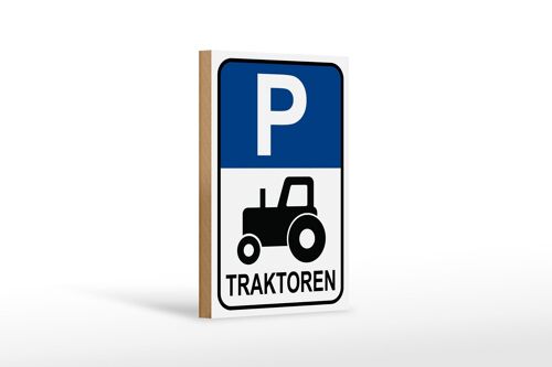 Holzschild Parken 12x18 cm Parkplatz Traktor Dekoration