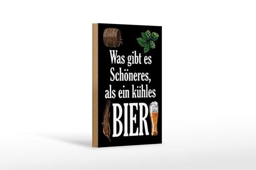 Holzschild Spruch 12x18 cm was schöneres als kühles Bier Dekoration