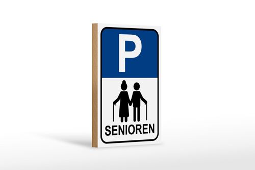 Holzschild Parken 12x18 cm Parkplatz Senioren Dekoration