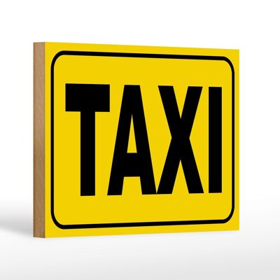 Wooden sign notice 18x12 cm taxi gift wall decoration