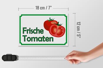 Panneau en bois avis 18x12 cm tomates fraîches décoration magasin ferme 4