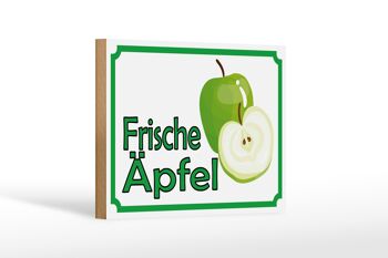 Panneau en bois avis 18x12 cm vente de pommes fraîches magasin de ferme 1
