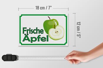 Panneau en bois avis 18x12 cm vente de pommes fraîches magasin de ferme 4
