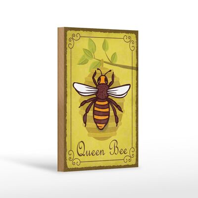 Holzschild Hinweis 12x18cm Queen Bee Biene Honig Imkerei Dekoration