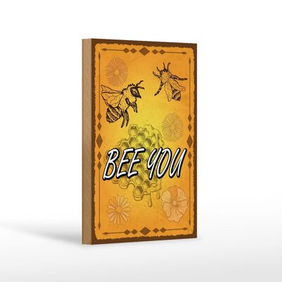 Cartello in legno nota 12x18 cm Ape, ape, decorazione per l'apicoltura del miele