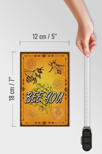Panneau en bois note 12x18 cm Bee you bee honey apiculture décoration 4