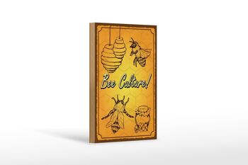 Panneau en bois avec inscription 12x18 cm Culture des abeilles Apiculture 1