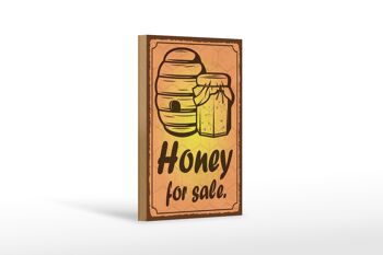 Panneau en bois avis 12x18 cm Miel à vendre Décoration vente de miel 1