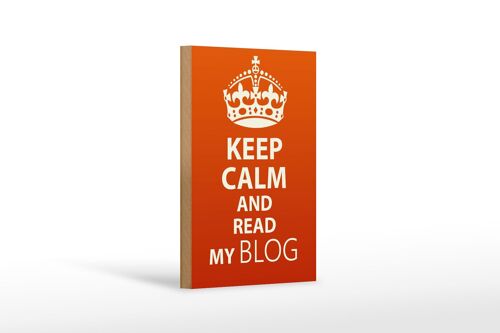 Holzschild Spruch 12x18 cm Keep Calm and read my block Dekoration