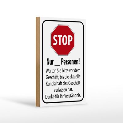 Wooden sign notice 12x18 cm Stop waiting for the shop decoration
