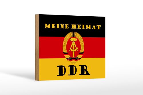 Holzschild Spruch 18x12 cm meine Heimat DDR Fahne Ostalgie