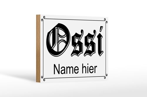 Holzschild Spruch 18x12 cm Ossi Name hier DDR Dekoration