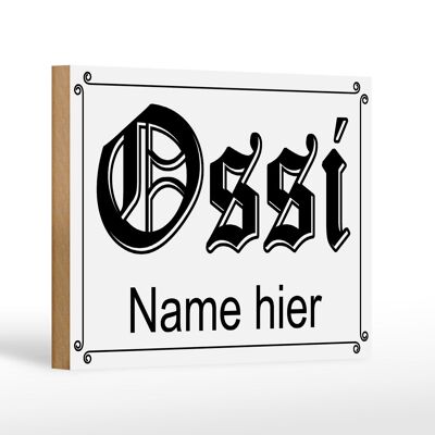 Holzschild Spruch 18x12 cm Ossi Name hier DDR Dekoration