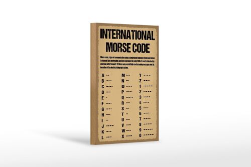 Holzschild Spruch 12x18 cm international Morse code Dekoration