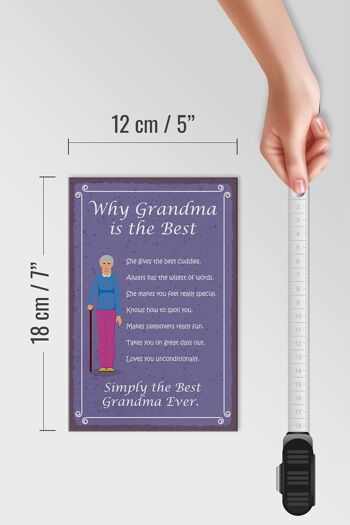 Panneau en bois disant 12x18 cm pourquoi grand-mère est la meilleure décoration de grand-mère 4