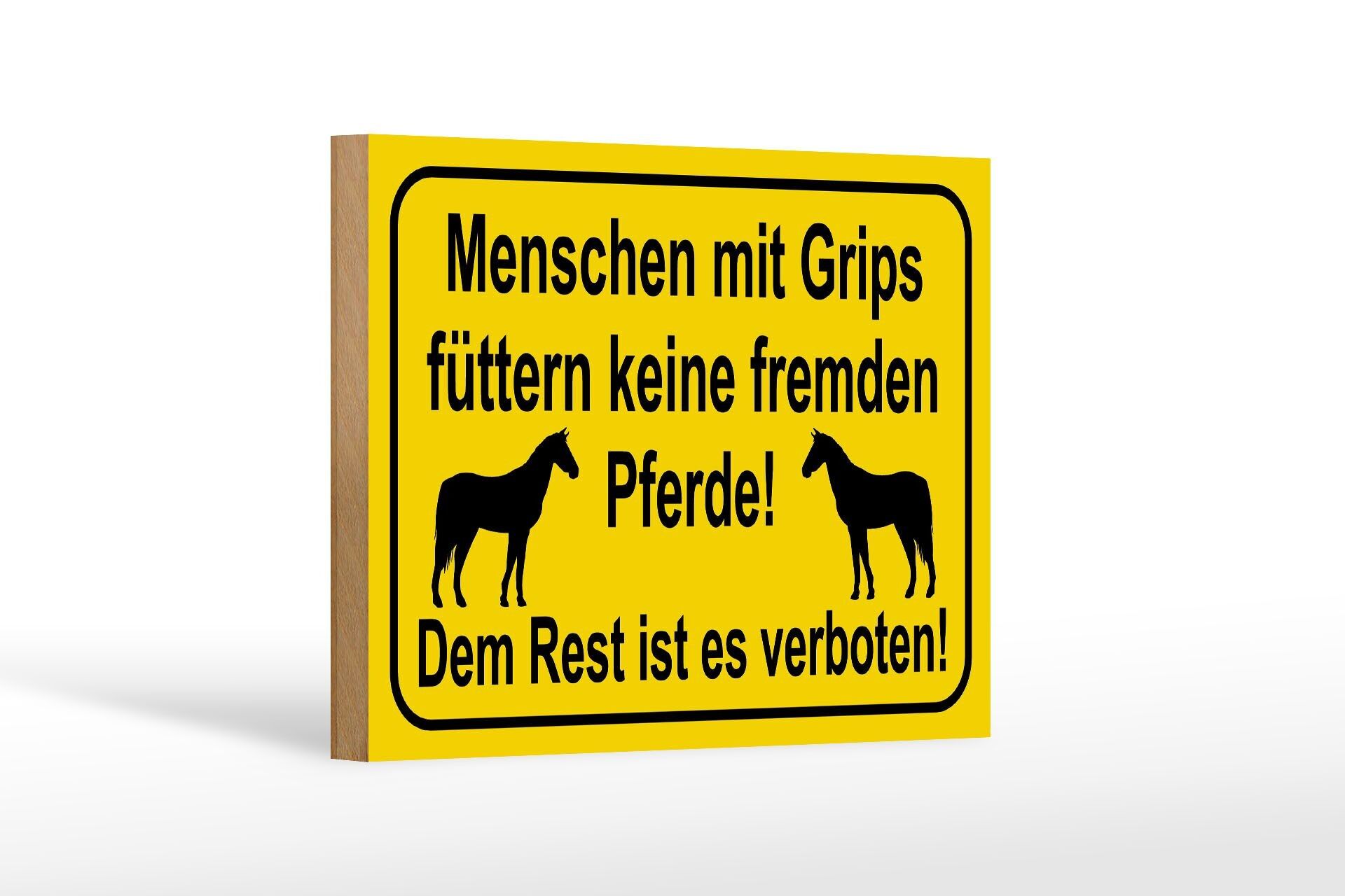 Panneau en bois avis 18x12 cm ne pas nourrir les chevaux étranges décoration