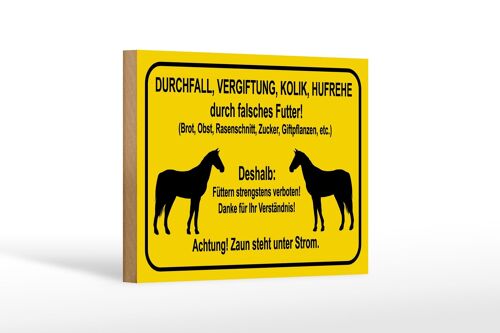 Holzschild Hinweis 18x12 cm füttern strengstens verboten Dekoration