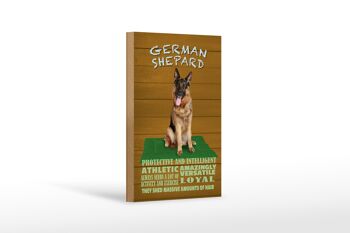 Panneau en bois indiquant 12x18 cm Décoration athlétique de chien de berger allemand 1