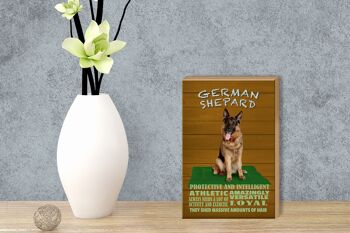 Panneau en bois indiquant 12x18 cm Décoration athlétique de chien de berger allemand 3
