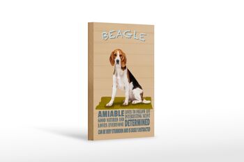 Panneau en bois disant 12x18 cm Le chien Beagle aime suivre n'importe quelle décoration 1