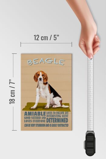 Panneau en bois disant 12x18 cm Le chien Beagle aime suivre n'importe quelle décoration 4