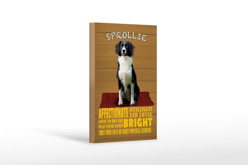 Holzschild Spruch 12x18 cm Sprollie Hund intelligent loyal Dekoration