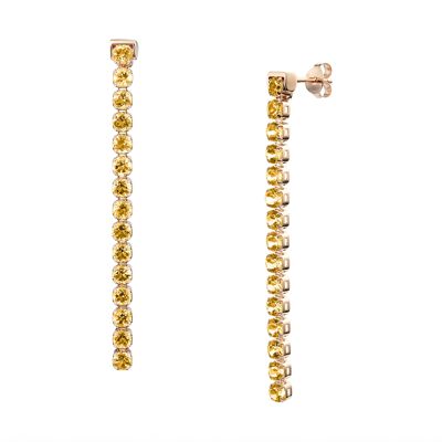 Beitou Citrine Earrings, 18ct Rose Gold Plated Vermeil