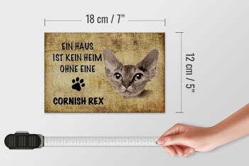 Panneau en bois indiquant 18x12 cm Décoration chat Cornish Rex 4