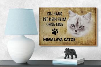 Panneau en bois indiquant Chat himalayen 18x12 cm sans décoration d'intérieur 3