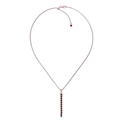 Zhongshan Garnet Necklace, 18ct Rose Gold Plated Vermeil