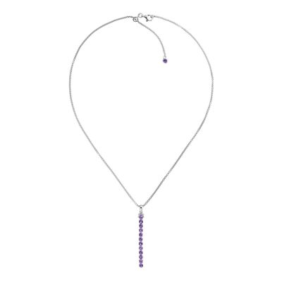Wanli Amethyst Necklace, Sterling Silver