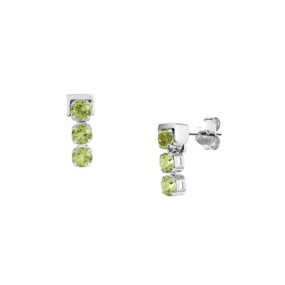 Di Diao Peridot Stud Earrings, Sterling Silver